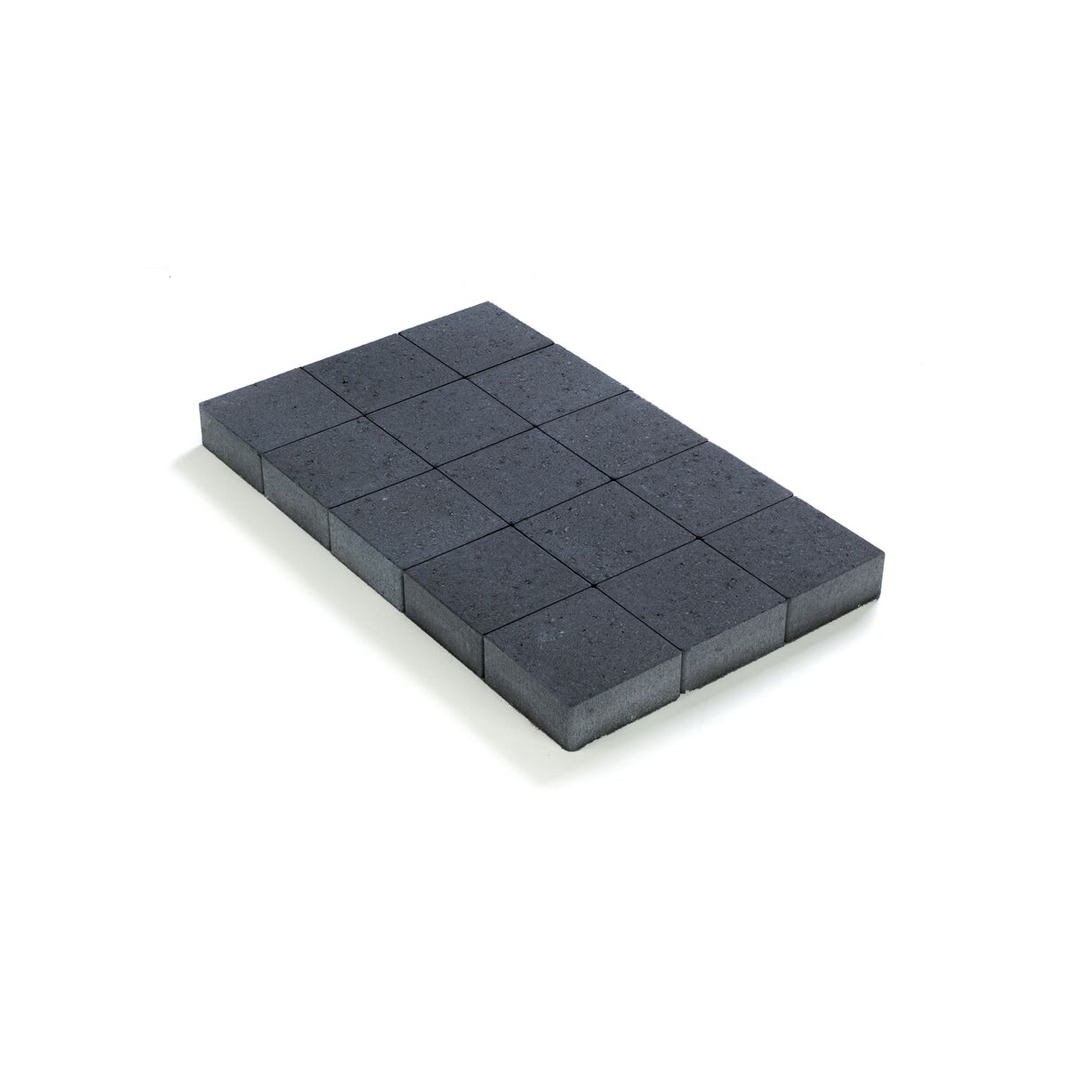 Ongetrommeld zonder vell. 15 x 15 x 6 - Zwart