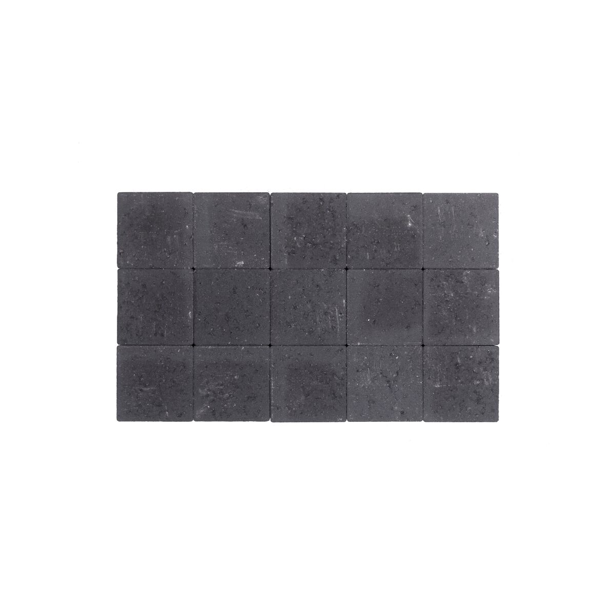 Ongetrommeld zonder vell. 15 x 15 x 6 - Zwart
